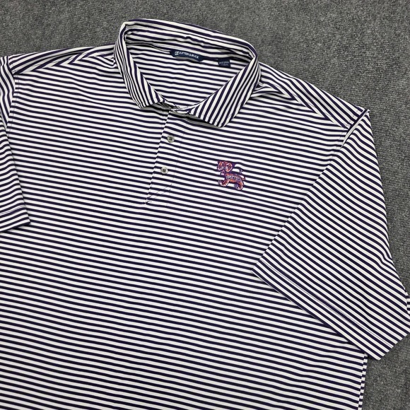 Cutter & Buck Other - Clemson Tigers Retro Cutter and Buck Purple White Stripe Polo Shirt Men - 2XT